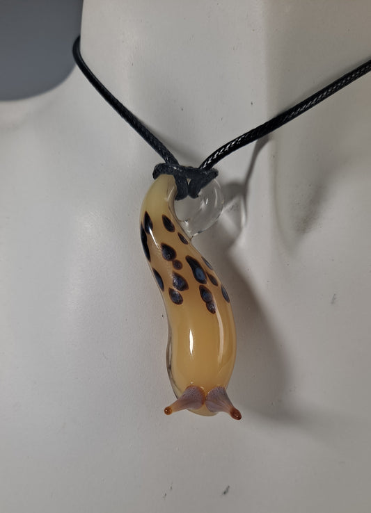 Adorable Handmade Glass Slug Necklace