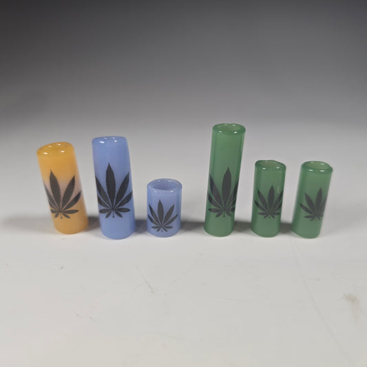 Pot Leaf Glass Dread Bead, Bead Hole Sizes 8mm & 11mm, Ready to Ship