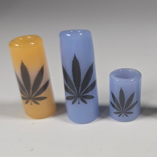 Pot Leaf Glass Dread Bead, Bead Hole Sizes 8mm & 11mm, Ready to Ship