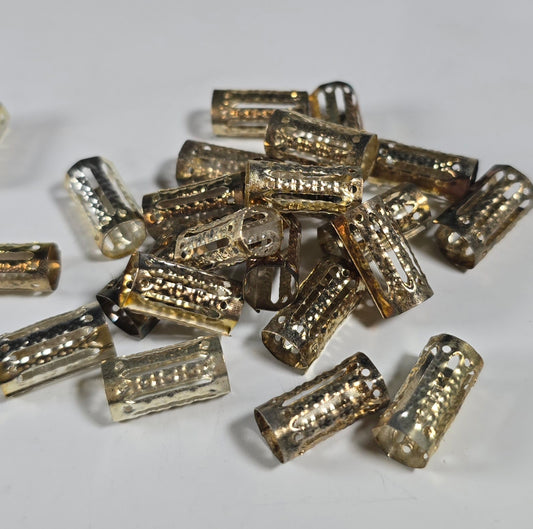 20 pack Adjustable 4-10mm Bead hole, filagree silver Dreadlock Beads, Metal Dread Bead, Dreadlock Accessories, Loc Beads, Dreadlock Jewelry,