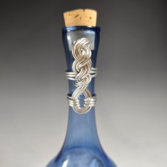 Tall Fancy Glass Potion Bottle Belt Accessories, Handblown Glass Potion Bottle w/ wire wrapped Handle