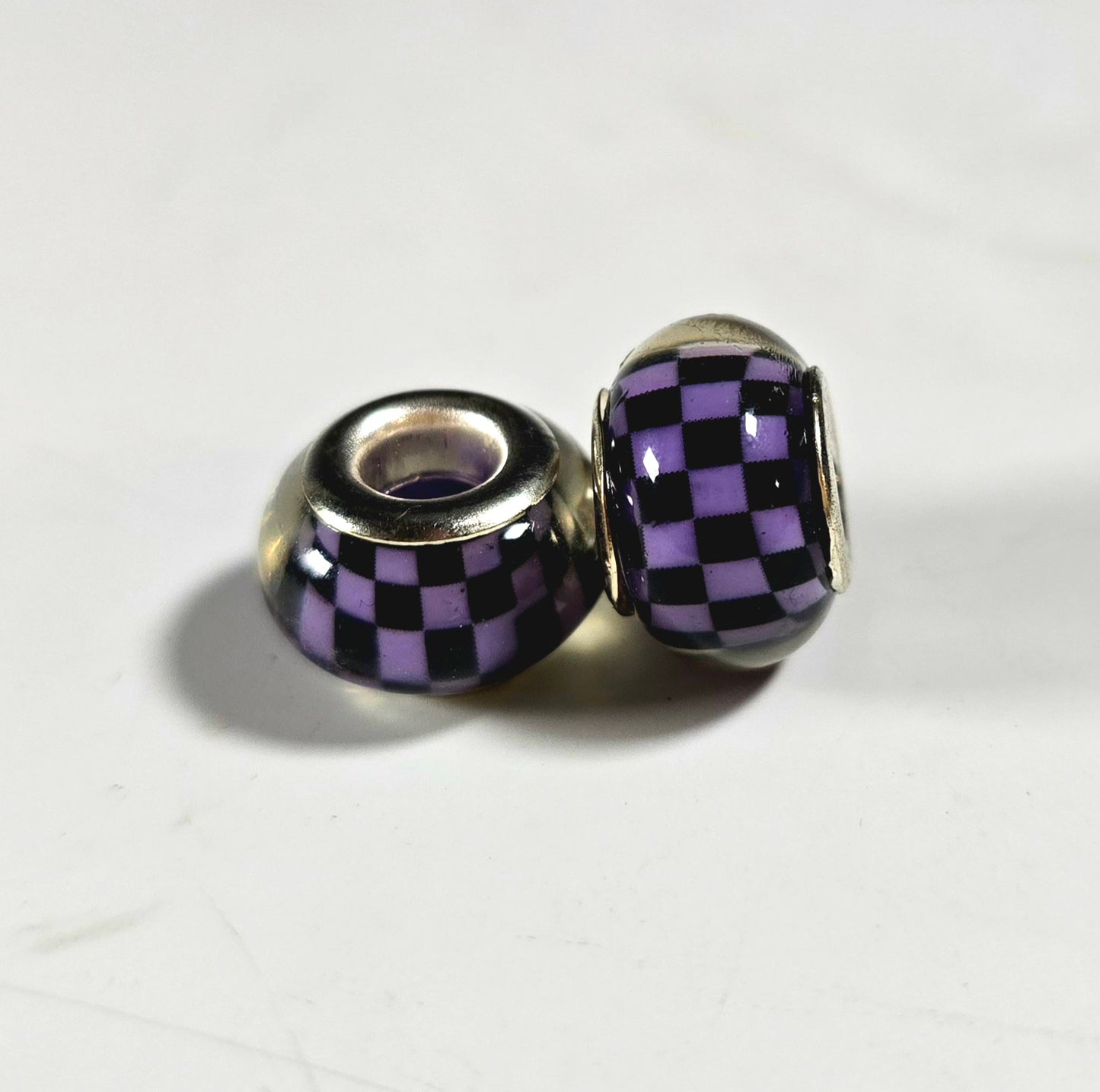 Checkered Dread Beads - 5mm Bead Hole - 2 pack - Your choice of color, Acrylic Dread Bead, Rainbow Dreadlock Bead, Dread Jewelry