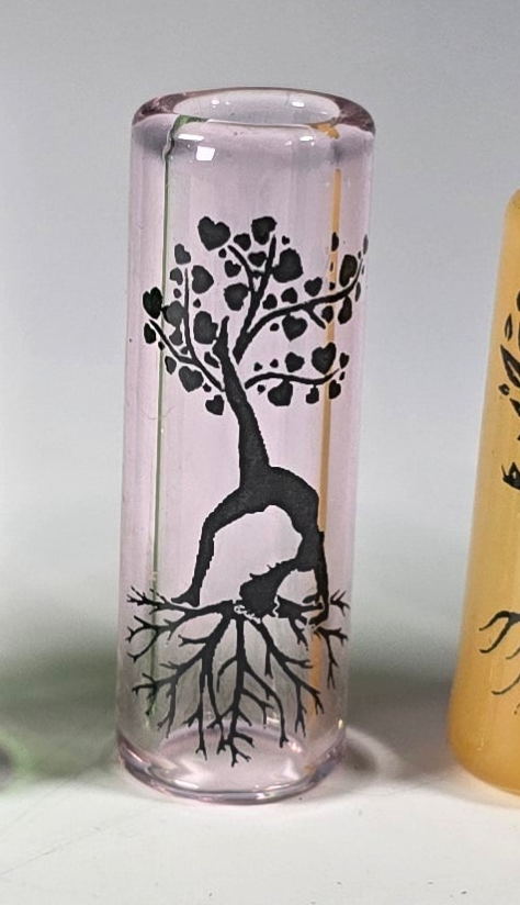 Yoga Pose Dread Bead, Glass Dread Beads, Bead Hole Sizes 11mm, 8mm & 5mm, Ready to Ship