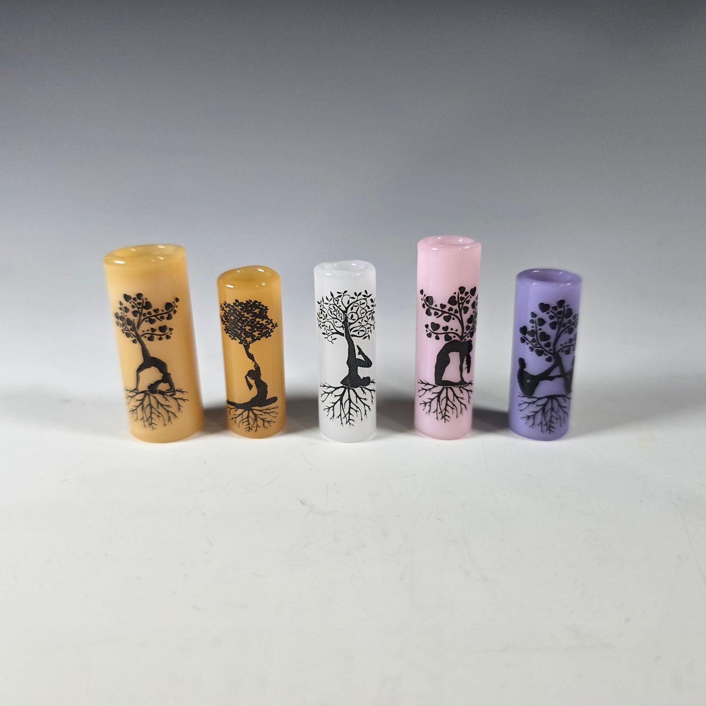 Yoga Pose Dread Bead, Glass Dread Beads, Bead Hole Sizes 11mm, 8mm & 5mm, Ready to Ship