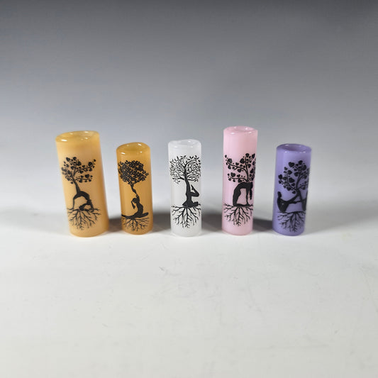 Yoga Pose Dread Bead, Glass Dread Beads, Bead Hole Sizes 11mm, 8mm & 5mm, Ready to Ship