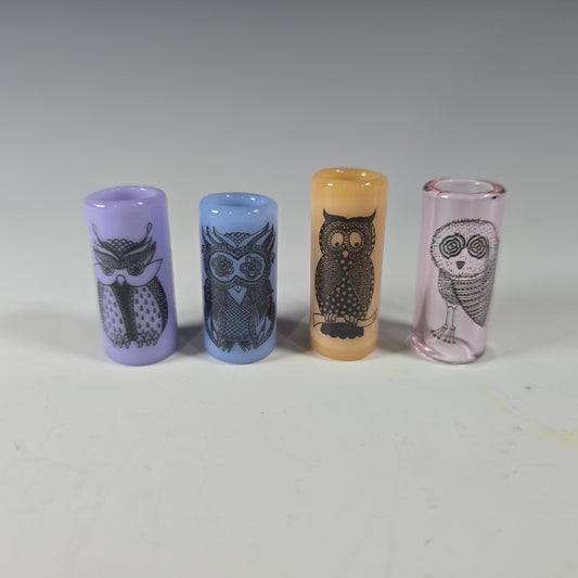 Owl Dread Bead, Glass Dread Beads, Bead Hole Sizes 11mm, 8mm & 5mm, Ready to Ship