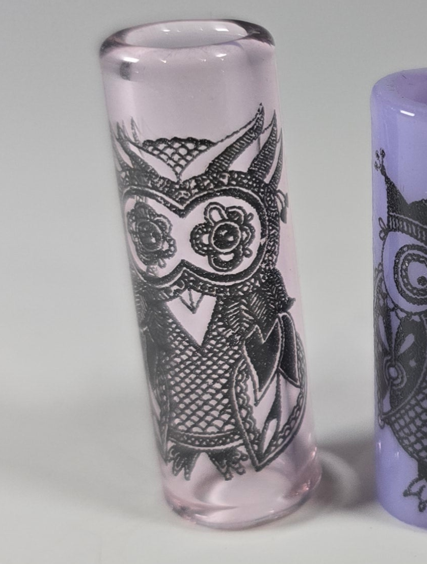 Owl Dread Bead, Glass Dread Beads, Bead Hole Sizes 11mm, 8mm & 5mm, Ready to Ship