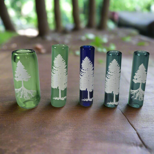 Pine Tree Dread Bead, Glass Dread Beads, Bead Hole Sizes 11mm, 8mm & 5mm, Ready to Ship