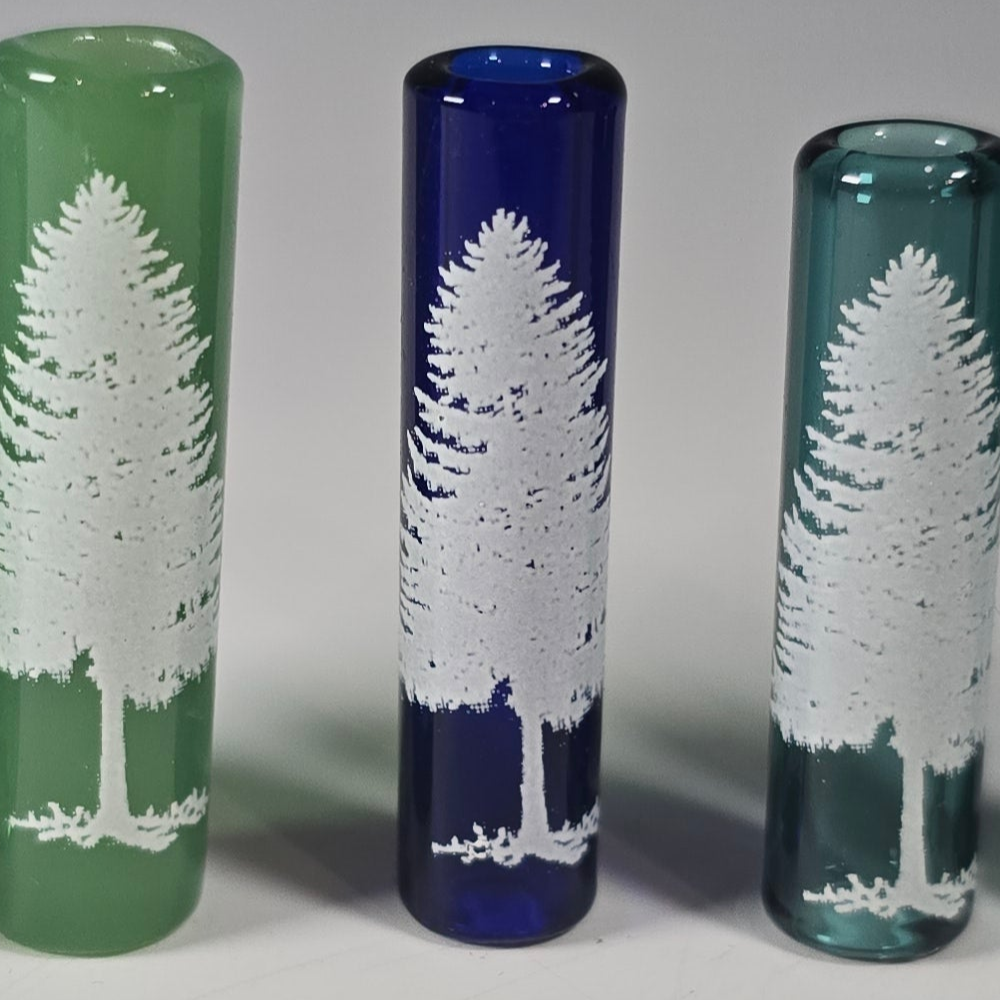 Pine Tree Dread Bead, Glass Dread Beads, Bead Hole Sizes 11mm, 8mm & 5mm, Ready to Ship