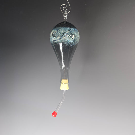 Artisan Hand Blown Glass Humming Bird Feeder