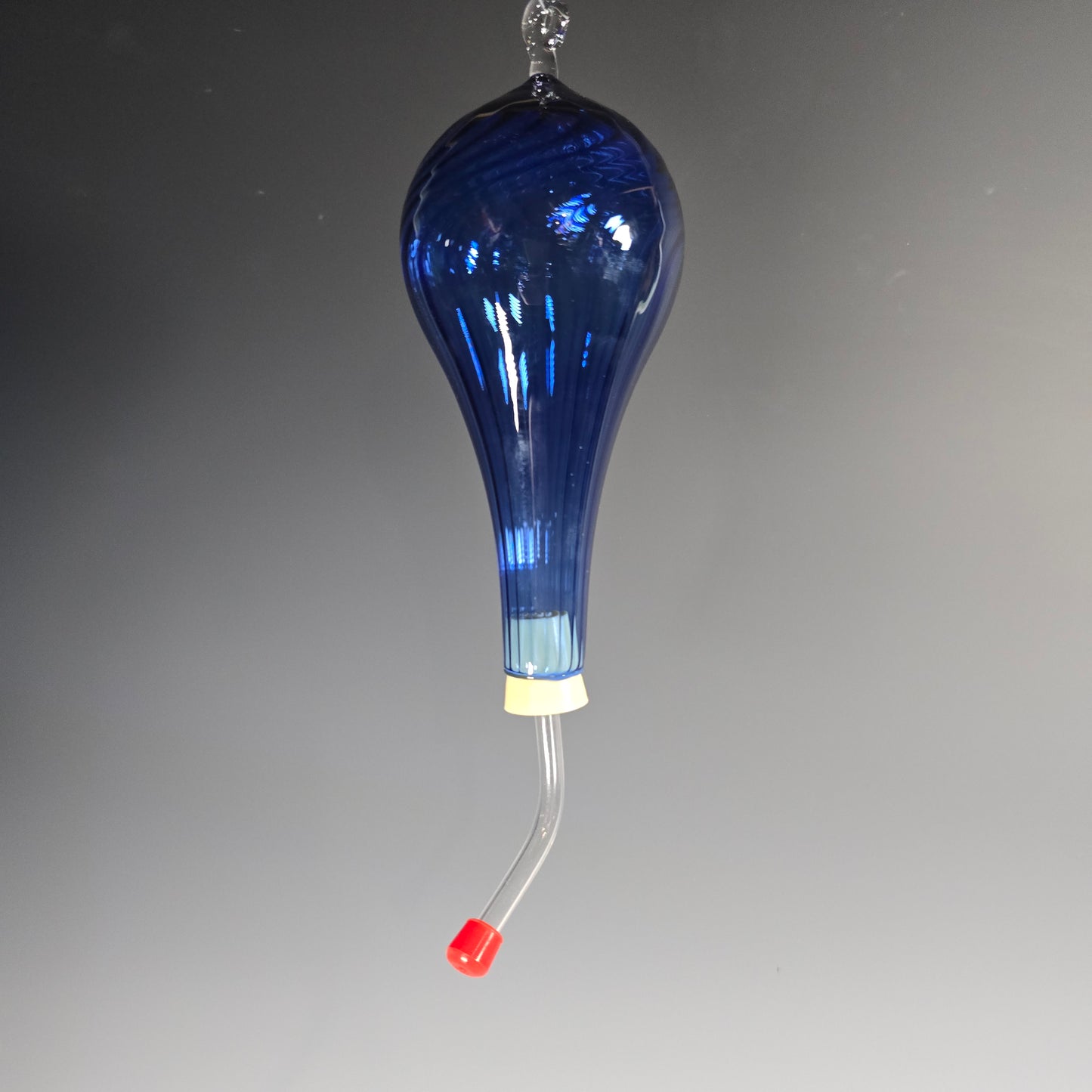 Artisan Hand Blown Glass Humming Bird Feeder