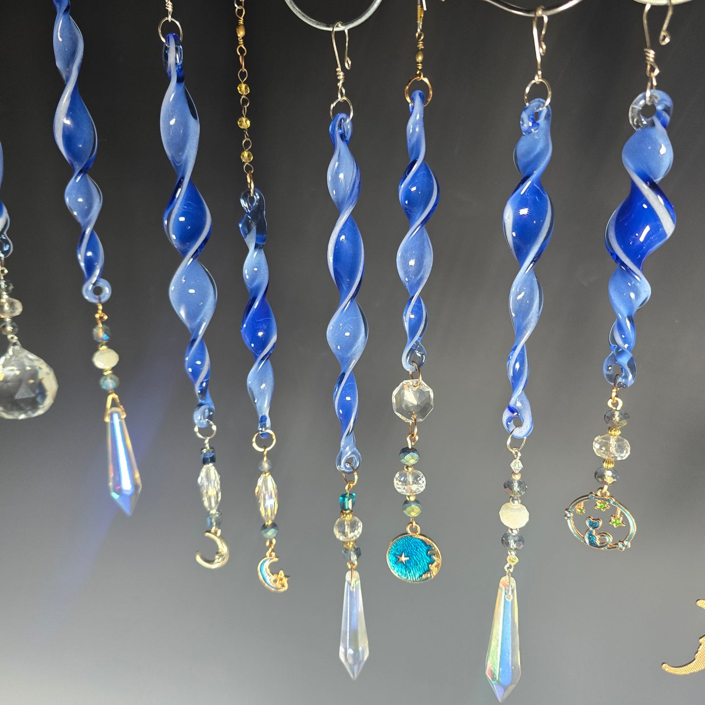 Glow in the dark moon suncatchers