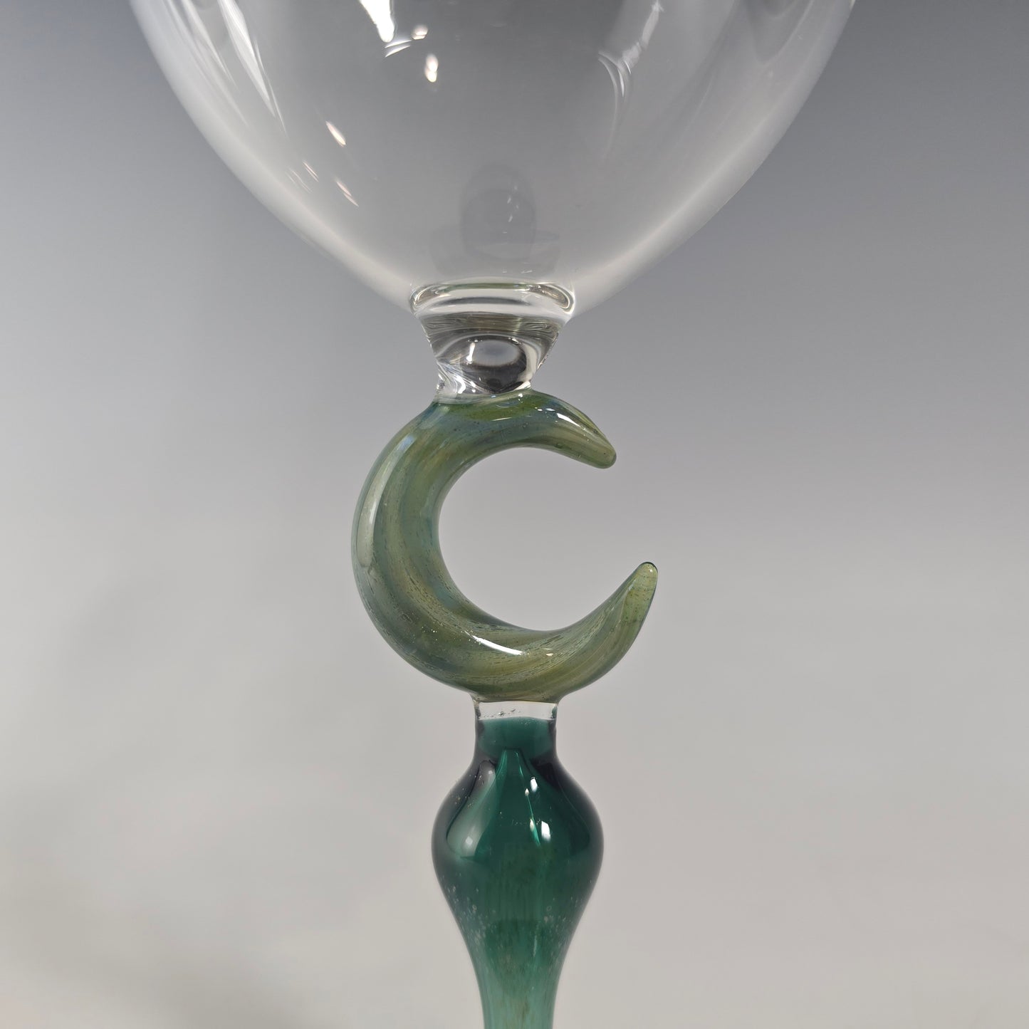 Celestial Sun and Moon Goblet Collection, Hand Blown Wine Glass, Alter Chalice