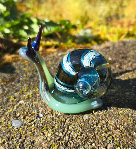 Handmade Glass Snail Figurine