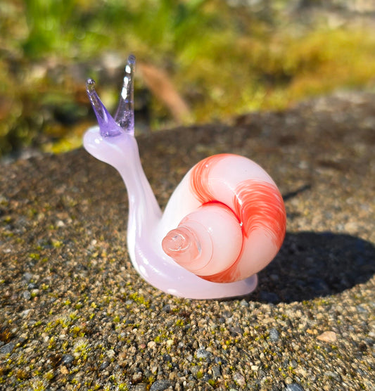 Handmade Glass Snail Figurine