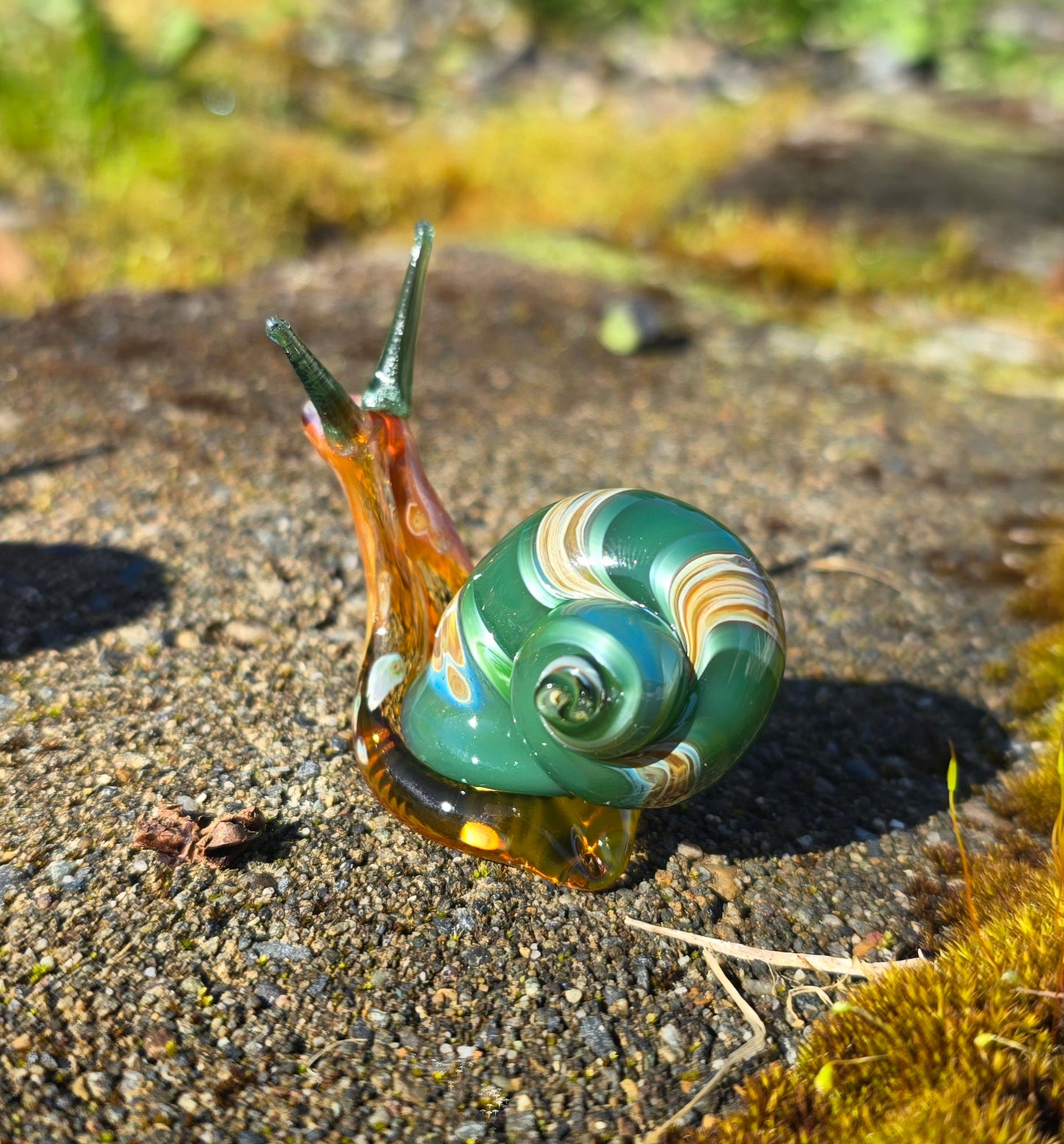 Handmade Glass Snail Figurine