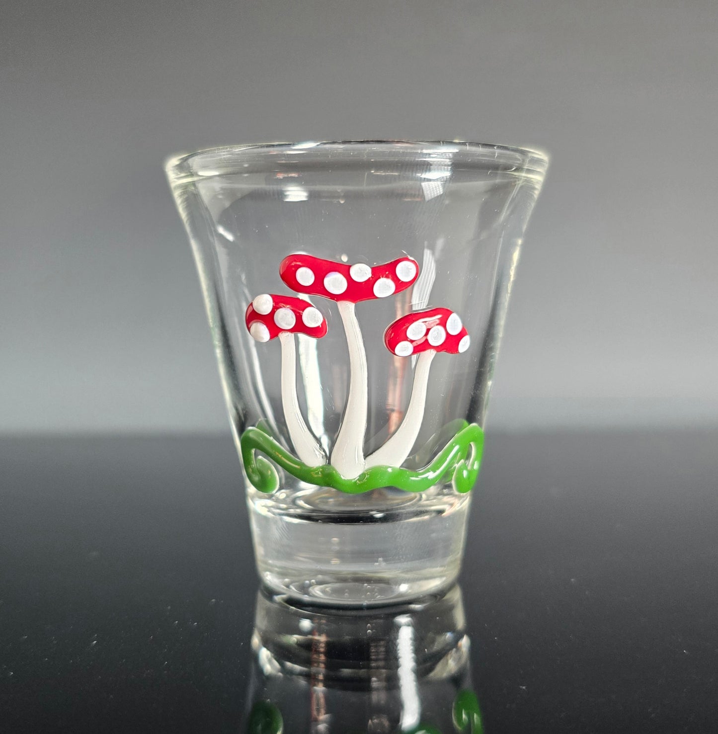 Hand Blown Mushroom Shot Glass
