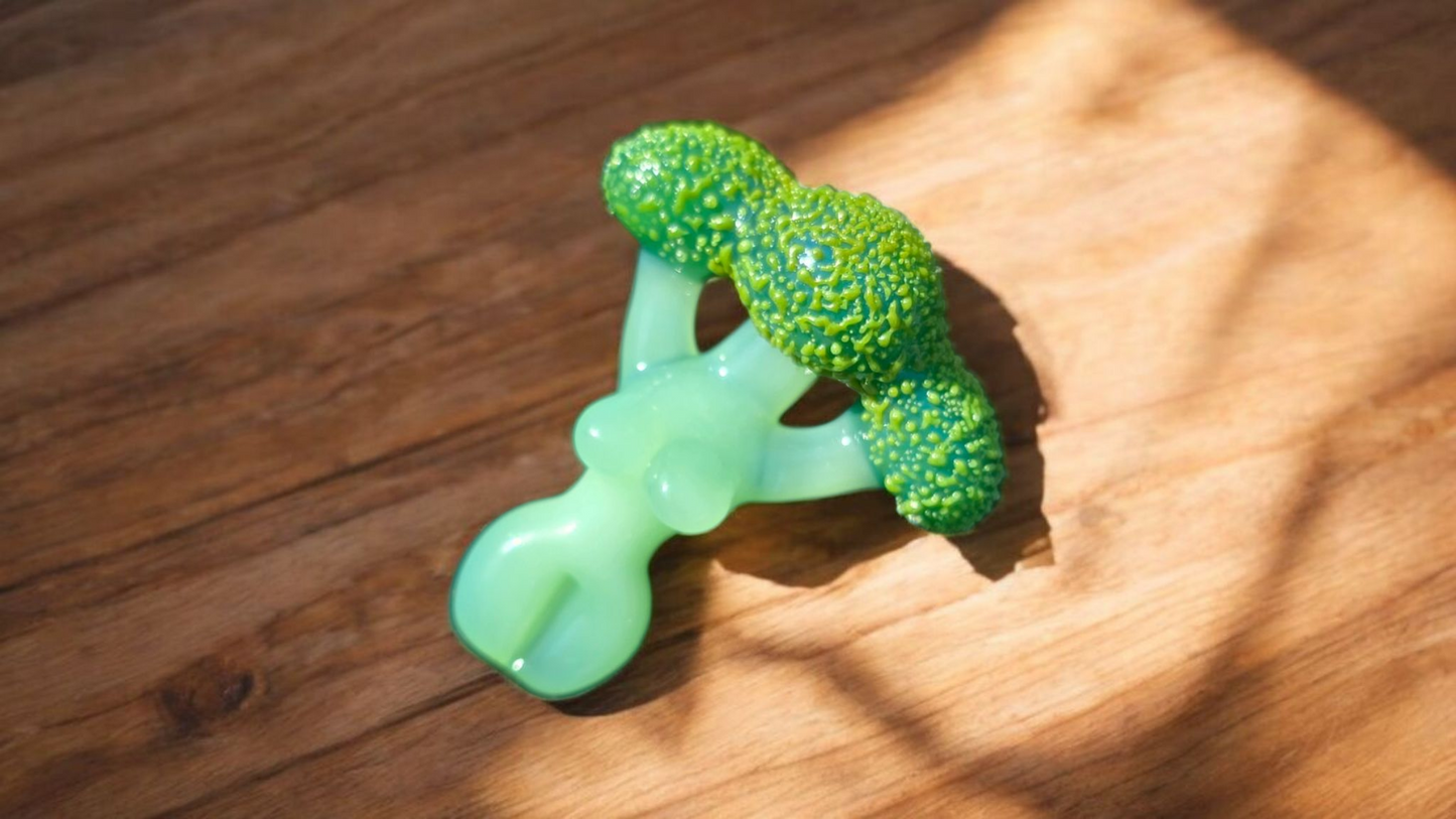 Broccoli Goddess Necklace, Goddess Glass Goddess Pendant