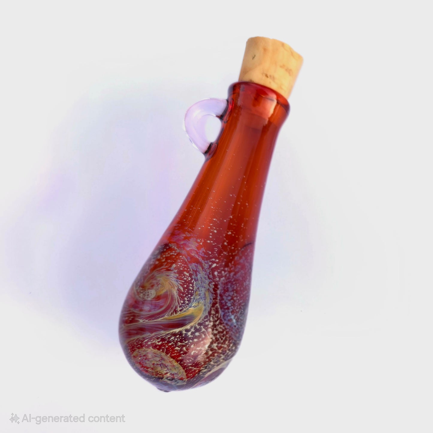 Handblown Glass Bodice Chiller with Handle for Necklace - Potion Bottle - Renaissance Faire Accessories