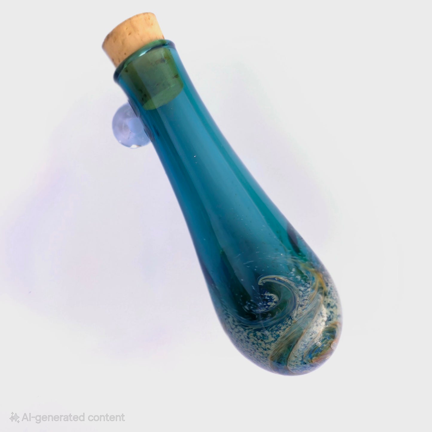 Handblown Glass Bodice Chiller with Handle for Necklace - Potion Bottle - Renaissance Faire Accessories