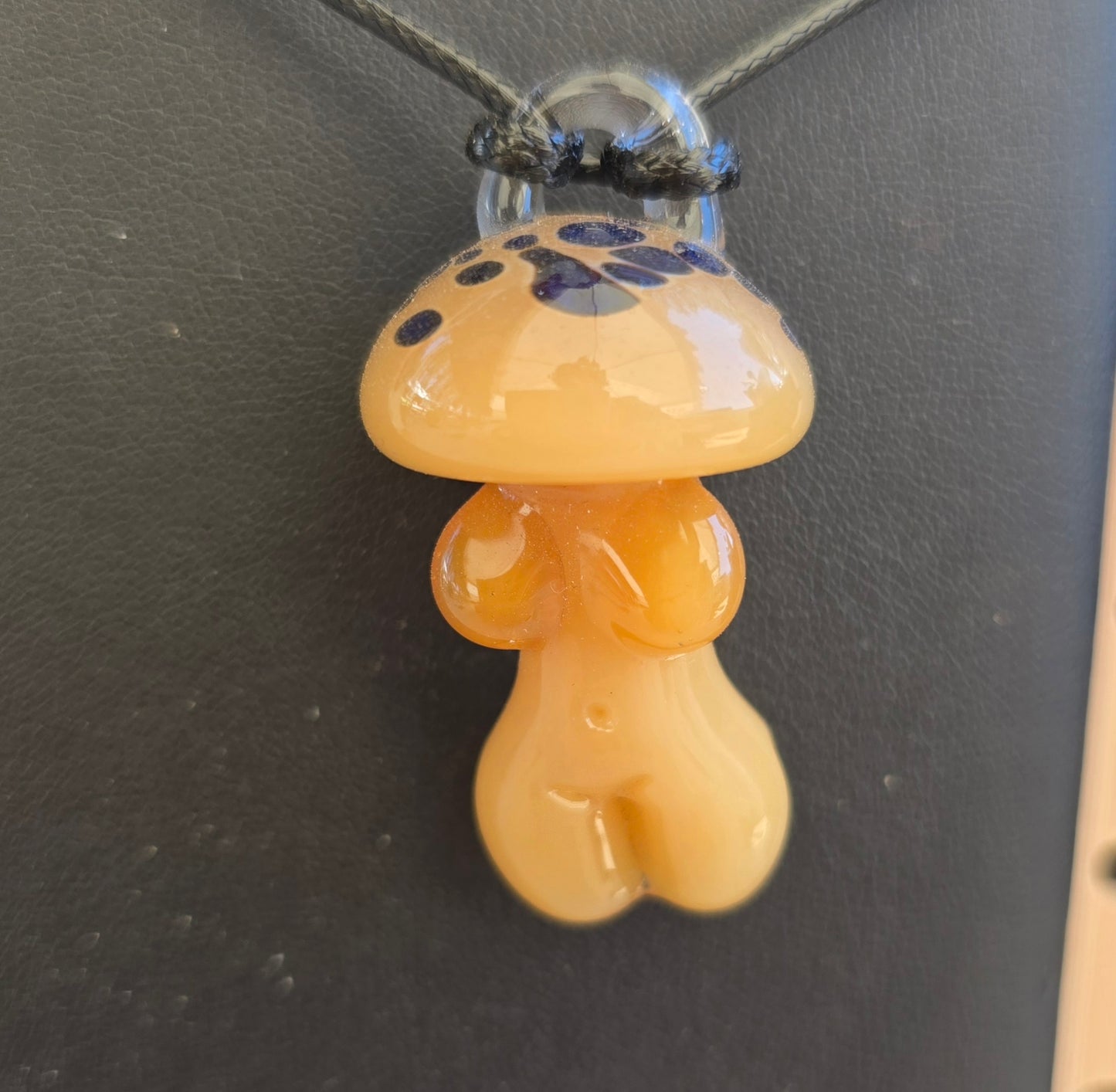 Mushroom Goddess Necklace, Goddess Glass Goddess Pendant
