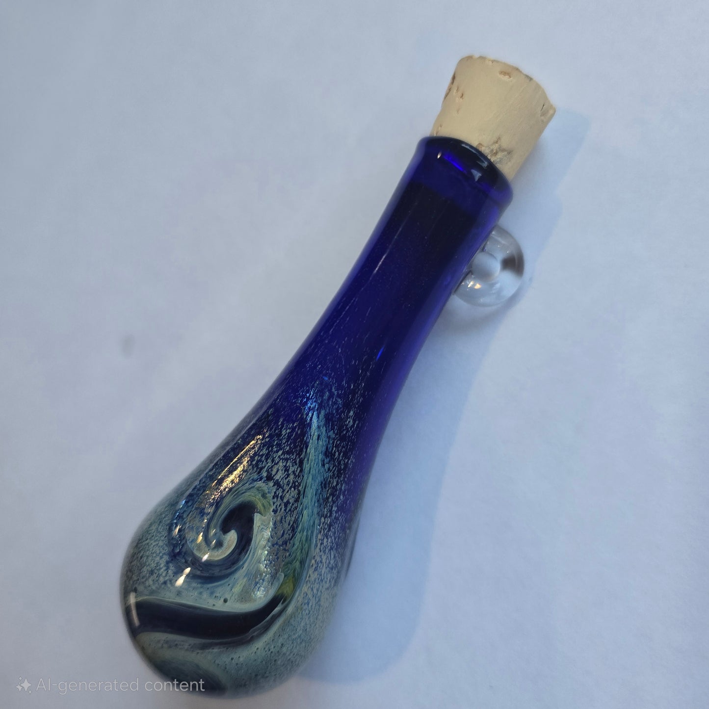 Handblown Glass Bodice Chiller with Handle for Necklace - Potion Bottle - Renaissance Faire Accessories