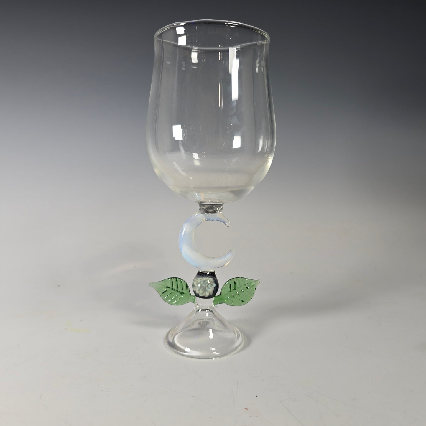 Celestial Sun and Moon Goblet Collection, Hand Blown Wine Glass, Alter Chalice