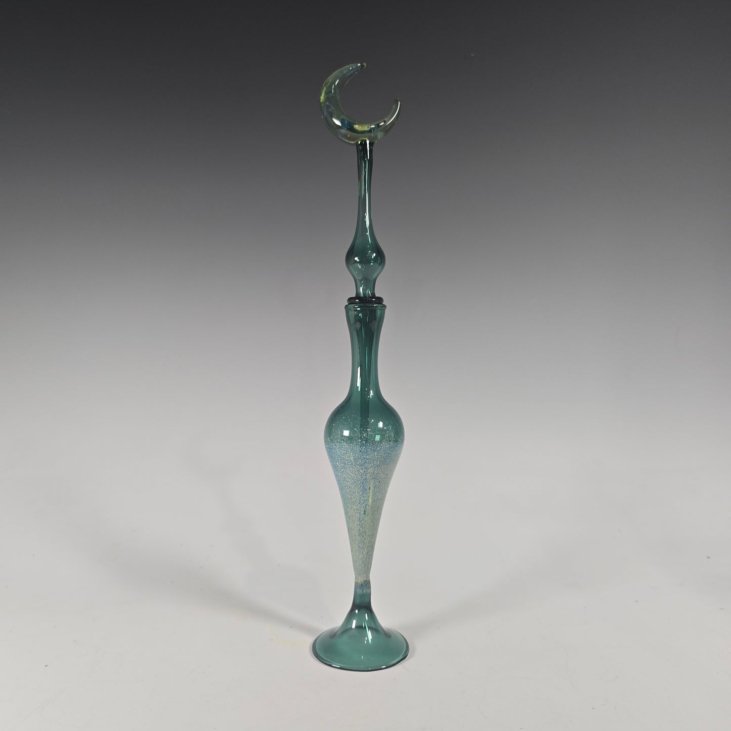 Moon Potion Bottle - Teal and Silver Frit - Perfume Bottle Collection
