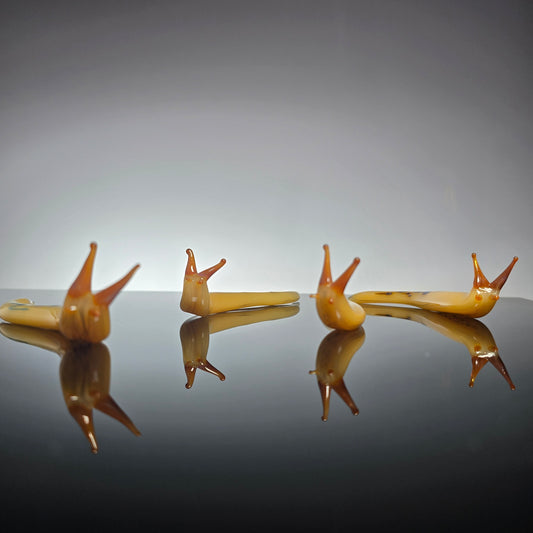 Handmade Glass Banana Slug Figurine