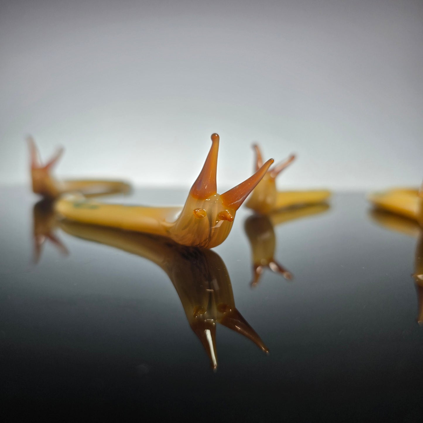 Handmade Glass Banana Slug Figurine