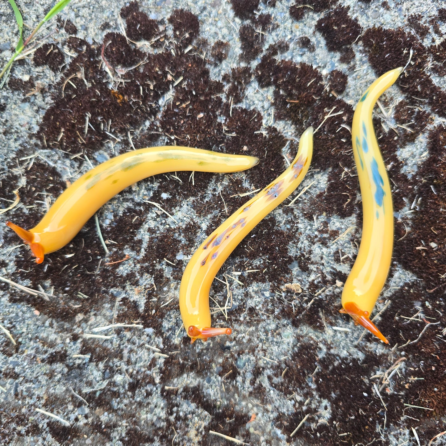 Handmade Glass Banana Slug Figurine