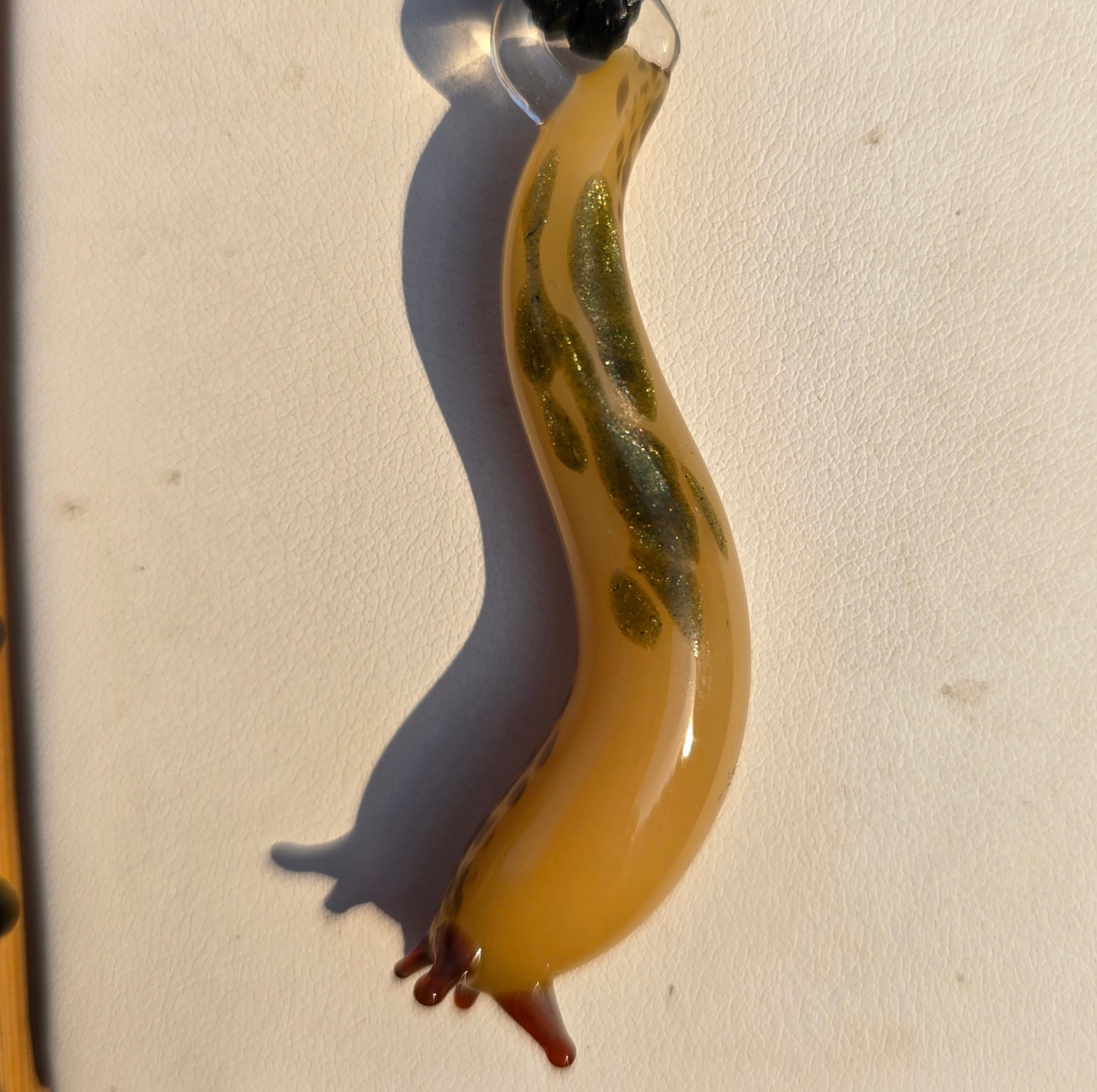 Adorable Handmade Glass Slug Necklace