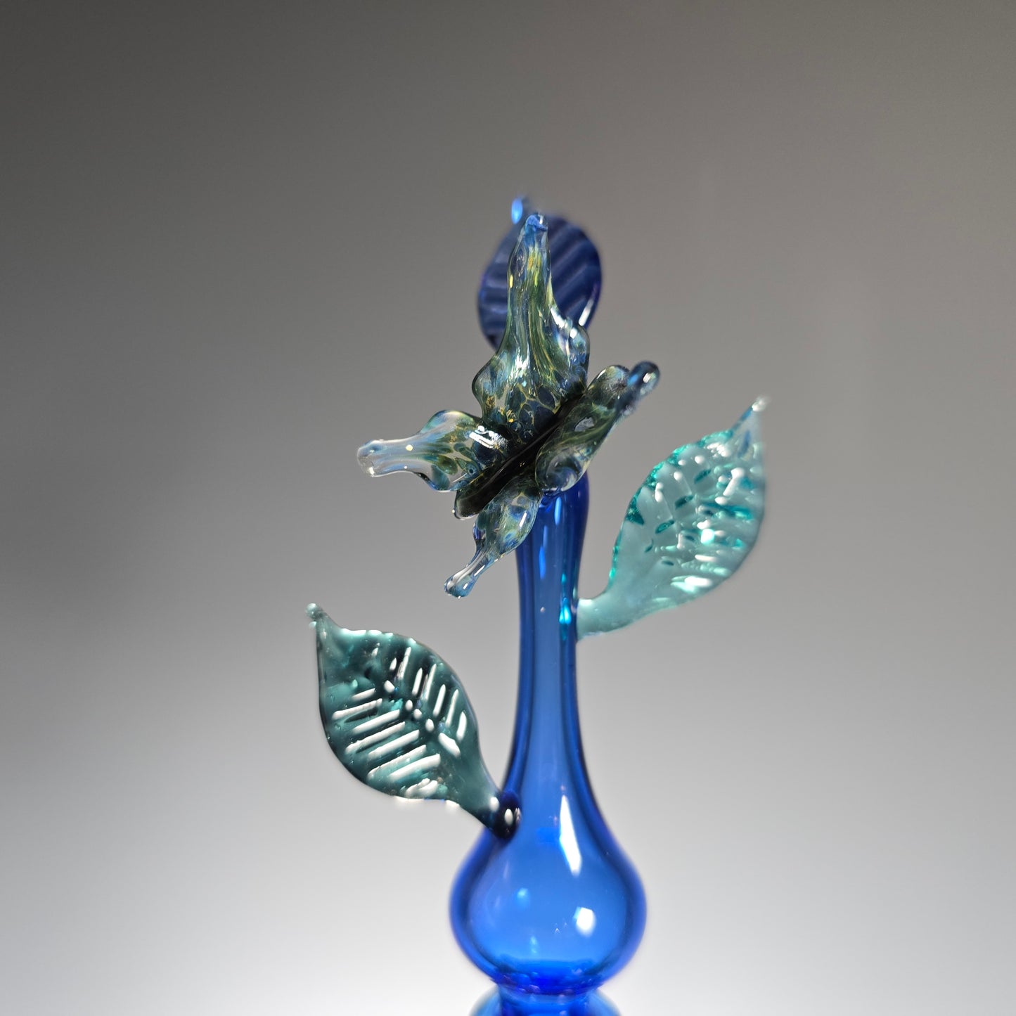 Blue Butterfly Perfume Bottle Collection - Handblown Glass Potion Bottles