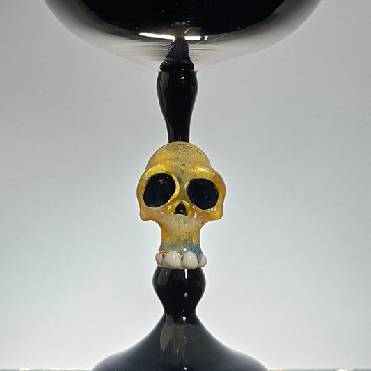 Black Skull Goblets, 2025 Black Glass Series