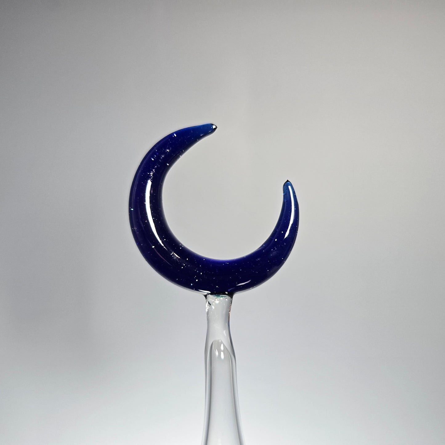 Cobalt and Clear Perfume Potion Bottle #0856