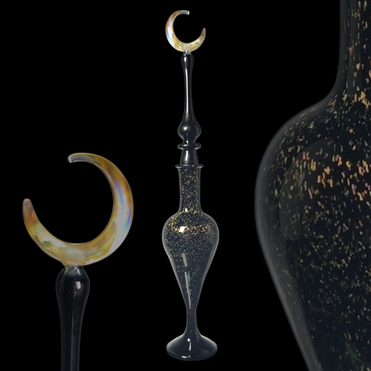 Dichroic Moon Perfume Potion Bottle #0869