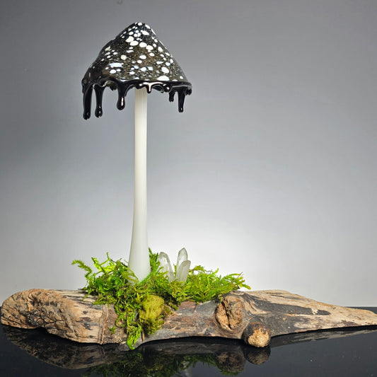 Inky Cap Mushroom Sculpture #0862