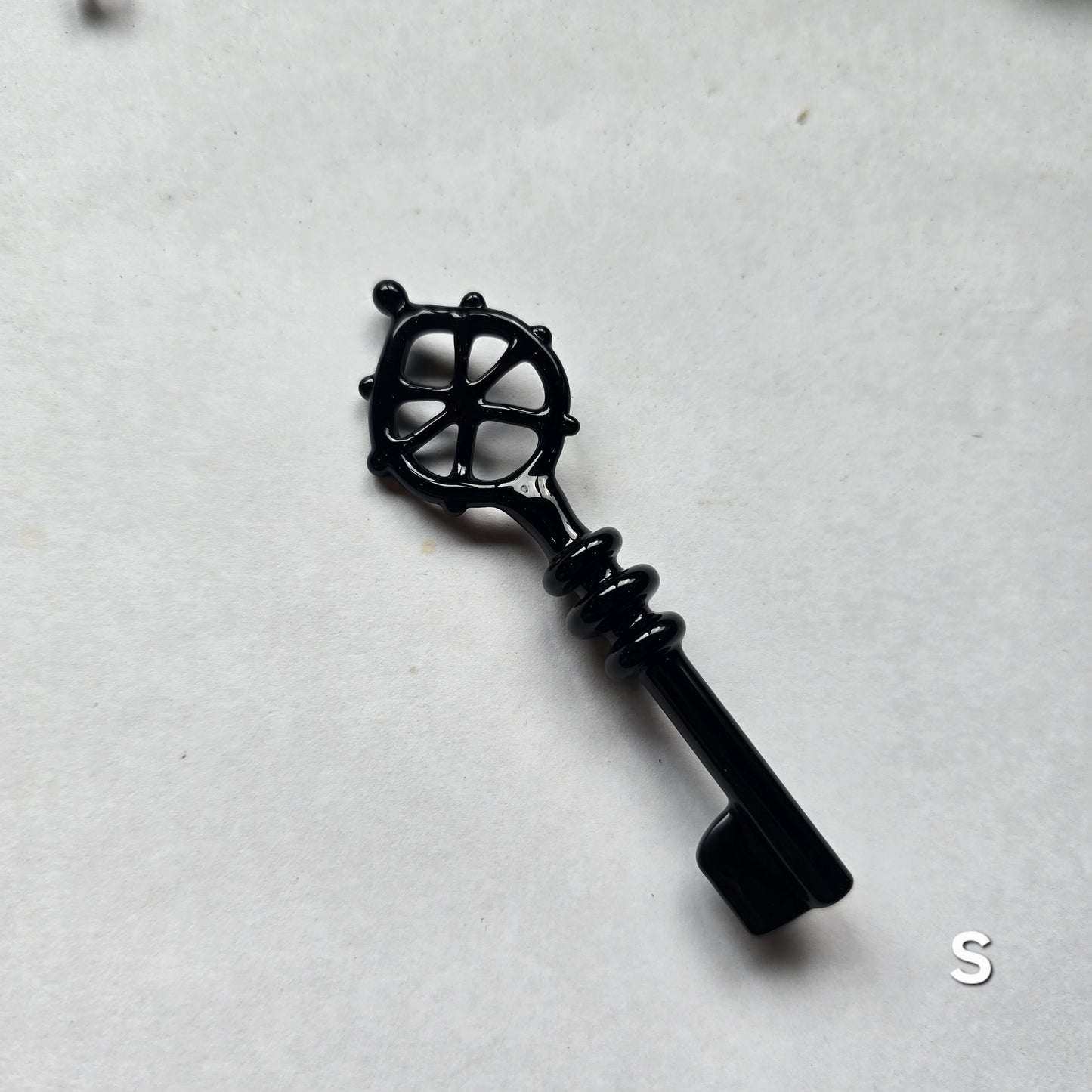 Skeleton Key Necklace, 2025 Black Glass Series