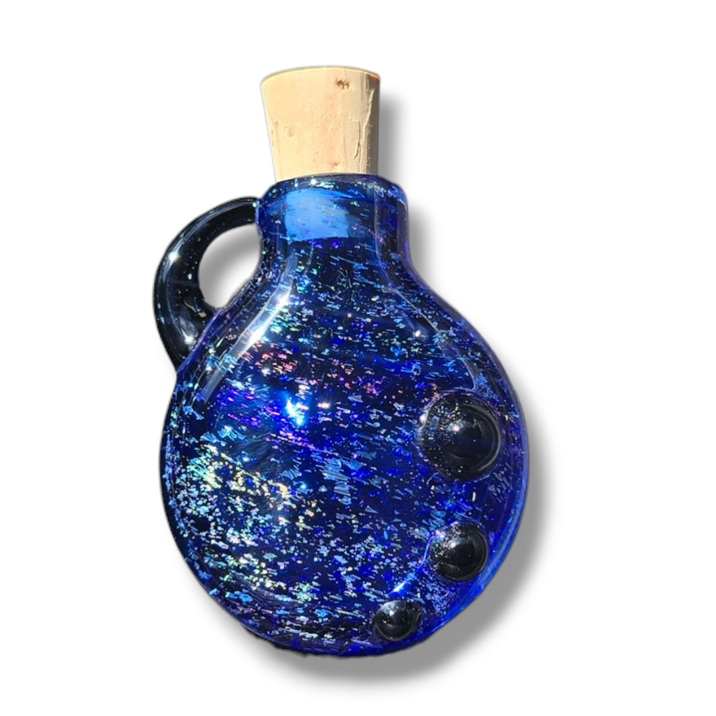 Dichro Potion Bottle Necklace, Tessellated Cobalt Collection