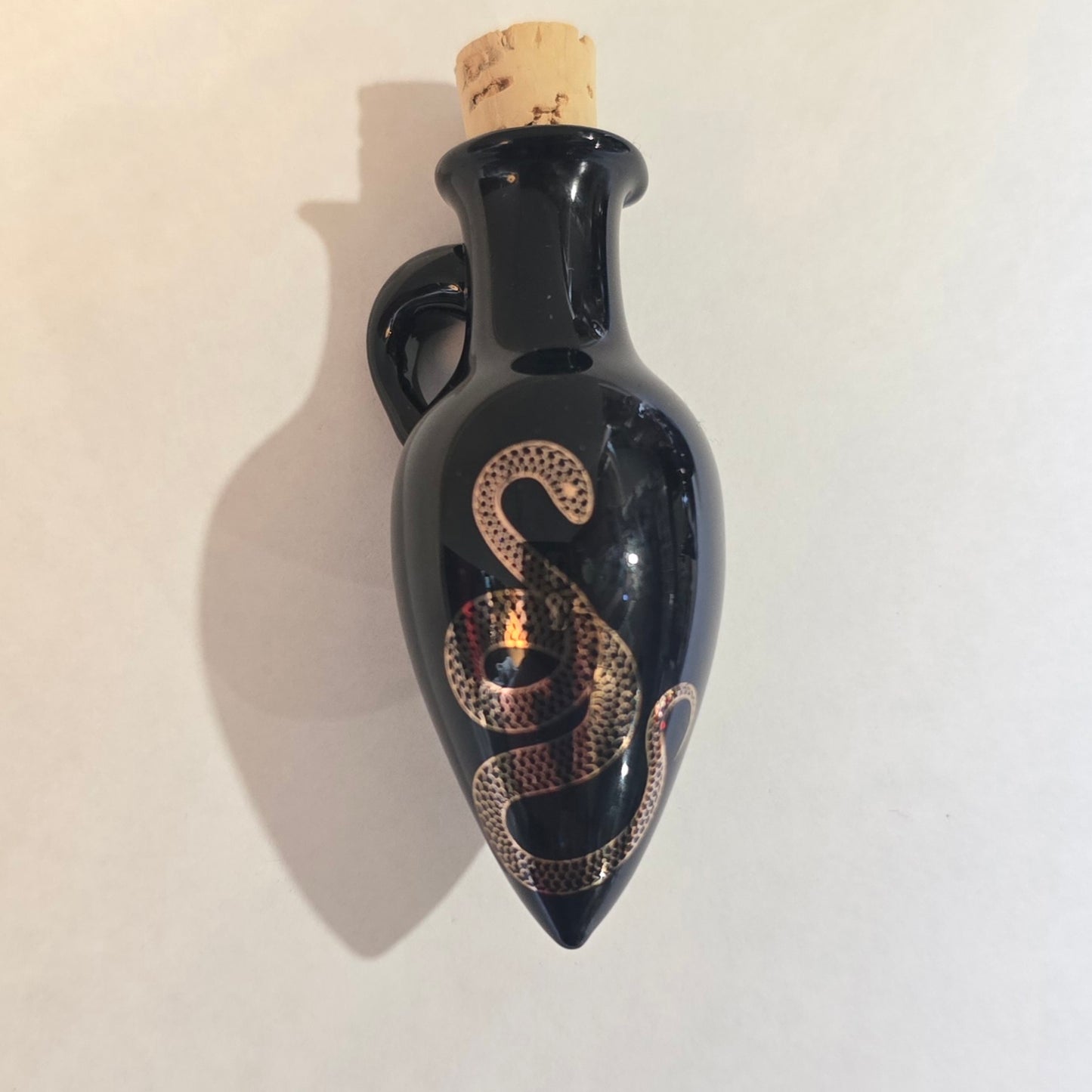 Black Vial with Gold snake, Assorted