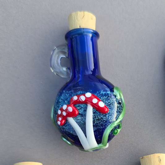 Mushroom Potion Bottle Necklace - Renaissance Faire Accessories