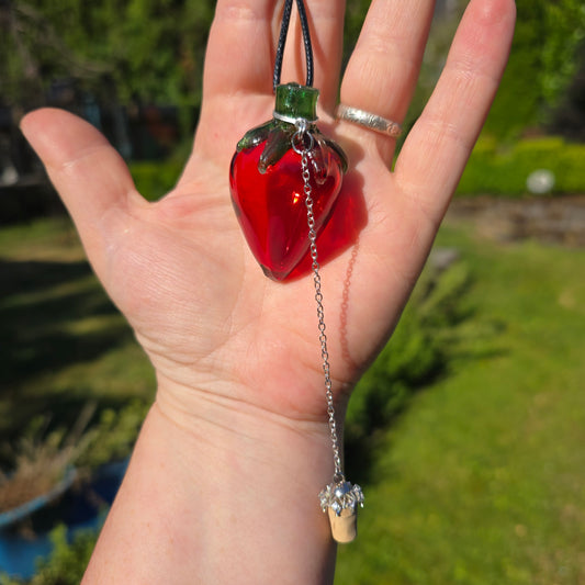 Strawberry Potion Bottle Pendant