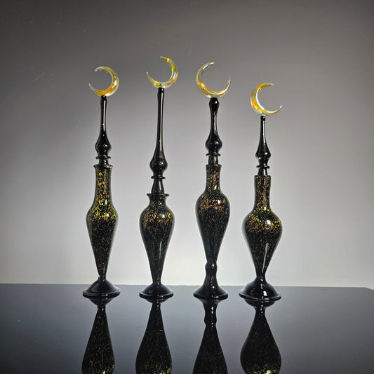 Dichroic Moon Perfume Potion Bottle Collection, Gold