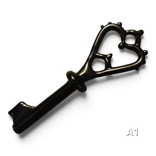 Skeleton Key Necklace, Black Key