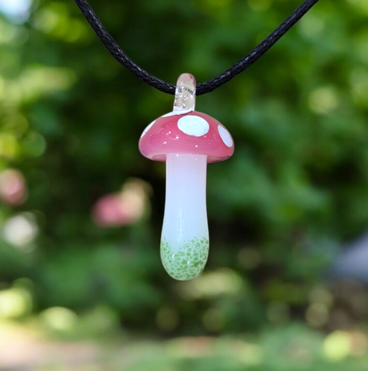 Amanita Mushroom Necklace Collection – Handmade Borosilicate Glass Jewelry
