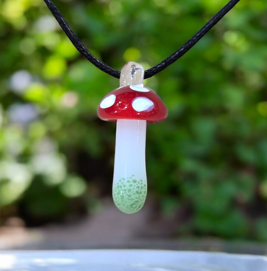 Amanita Mushroom Necklace Collection – Handmade Borosilicate Glass Jewelry
