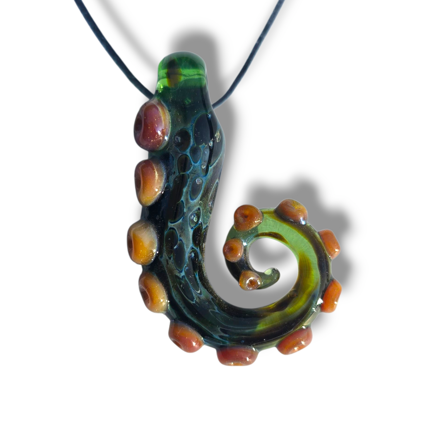 Handmade Glass Tentacle Pendant – Ocean-Inspired Jewelry