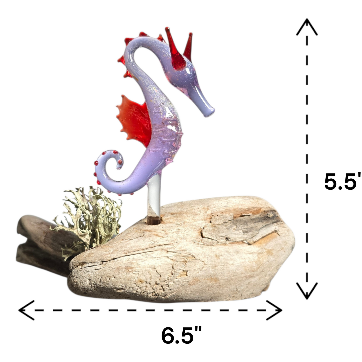 Seahorse Sculptures On Driftwood Base #0899