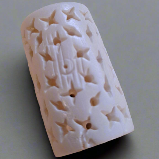 Garden Party Bone Dread Bead / 12mm Bead Holes / Natural Beads for Dreadlocks, Bone Hair Beads, Natural Hair Jewelry