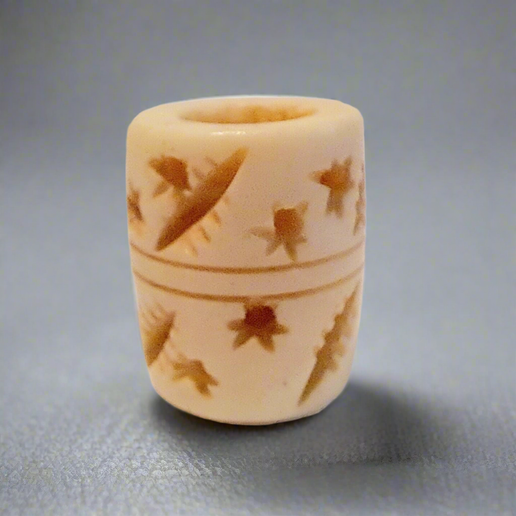Star & Moon Bone Dread Bead // 6 - 12mm Bead Holes // Dreadlock Beads, Dread Jewelry, Dread Accessories, Large Hole Beads, Hair Beads
